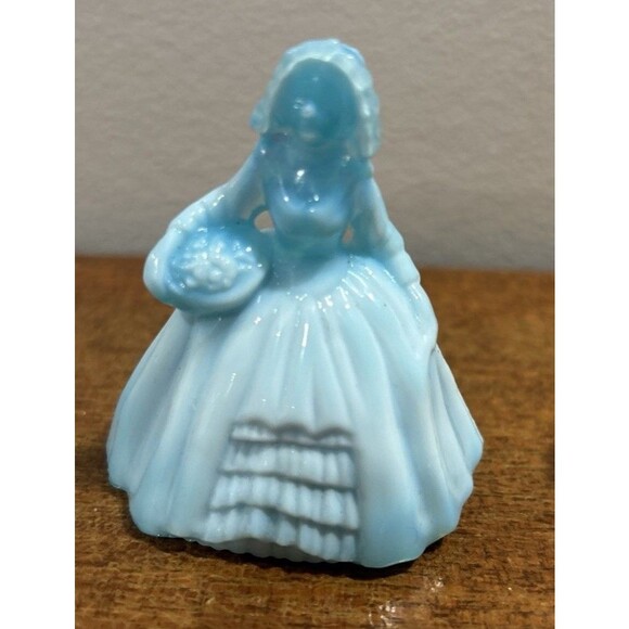 Three Vintage Boyd Art Glass Colonial Woman Doll LOT, Two Iridescents - Picture 9 of 14